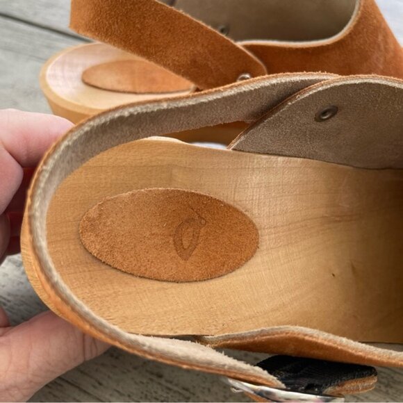 Kulikstyle Womens Suede Clogs with Wooden Heel Size 8 US 39 EU - Picture 2 of 7